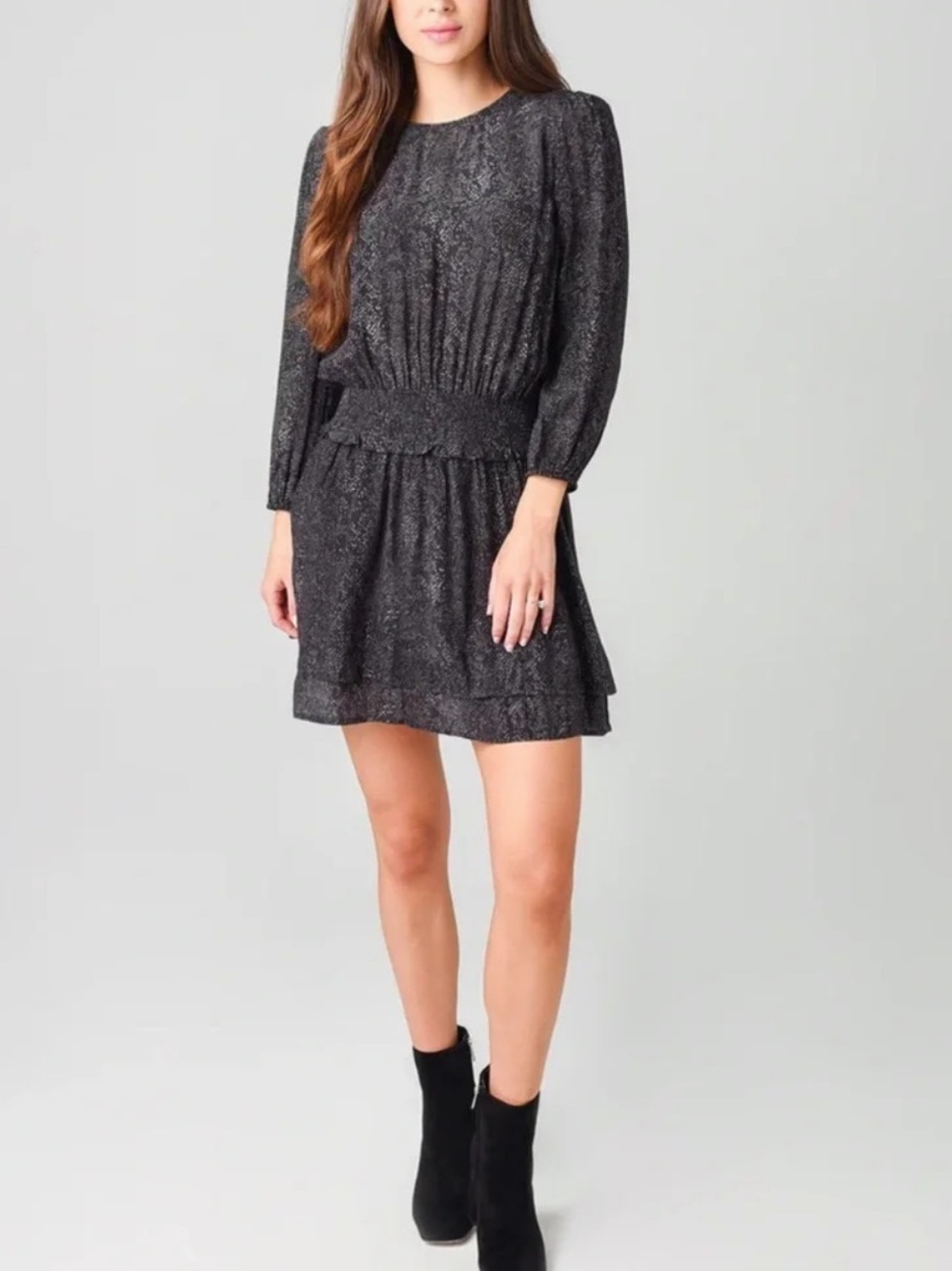 Rails Inez Dress Slate Python Print Casual Women's Small